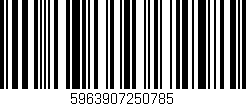 Código de barras (EAN, GTIN, SKU, ISBN): '5963907250785'