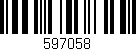 Código de barras (EAN, GTIN, SKU, ISBN): '597058'