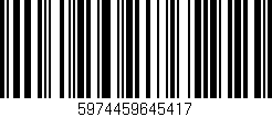 Código de barras (EAN, GTIN, SKU, ISBN): '5974459645417'