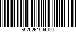 Código de barras (EAN, GTIN, SKU, ISBN): '5978261904090'