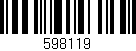 Código de barras (EAN, GTIN, SKU, ISBN): '598119'