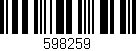 Código de barras (EAN, GTIN, SKU, ISBN): '598259'