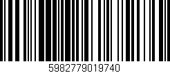 Código de barras (EAN, GTIN, SKU, ISBN): '5982779019740'