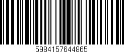 Código de barras (EAN, GTIN, SKU, ISBN): '5984157644865'