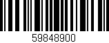 Código de barras (EAN, GTIN, SKU, ISBN): '59848900'