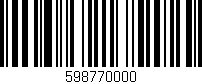Código de barras (EAN, GTIN, SKU, ISBN): '598770000'