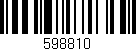 Código de barras (EAN, GTIN, SKU, ISBN): '598810'