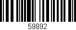 Código de barras (EAN, GTIN, SKU, ISBN): '59892'