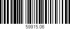 Código de barras (EAN, GTIN, SKU, ISBN): '59915.06'
