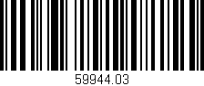 Código de barras (EAN, GTIN, SKU, ISBN): '59944.03'