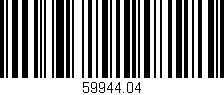 Código de barras (EAN, GTIN, SKU, ISBN): '59944.04'