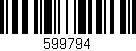 Código de barras (EAN, GTIN, SKU, ISBN): '599794'