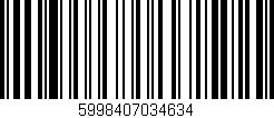 Código de barras (EAN, GTIN, SKU, ISBN): '5998407034634'