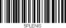 Código de barras (EAN, GTIN, SKU, ISBN): '5PLENIS'