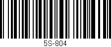 Código de barras (EAN, GTIN, SKU, ISBN): '5S-804'