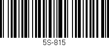 Código de barras (EAN, GTIN, SKU, ISBN): '5S-815'