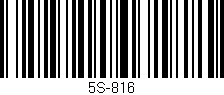 Código de barras (EAN, GTIN, SKU, ISBN): '5S-816'