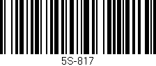 Código de barras (EAN, GTIN, SKU, ISBN): '5S-817'