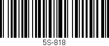 Código de barras (EAN, GTIN, SKU, ISBN): '5S-818'