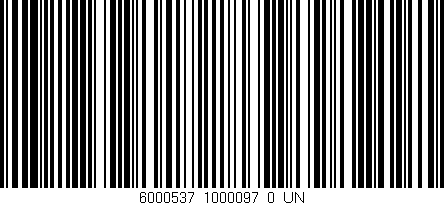 Código de barras (EAN, GTIN, SKU, ISBN): '6000537_1000097_0_UN'