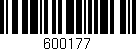 Código de barras (EAN, GTIN, SKU, ISBN): '600177'
