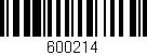 Código de barras (EAN, GTIN, SKU, ISBN): '600214'