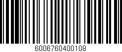Código de barras (EAN, GTIN, SKU, ISBN): '6006760400108'