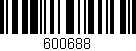 Código de barras (EAN, GTIN, SKU, ISBN): '600688'