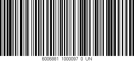 Código de barras (EAN, GTIN, SKU, ISBN): '6006881_1000097_0_UN'