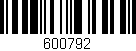 Código de barras (EAN, GTIN, SKU, ISBN): '600792'