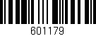 Código de barras (EAN, GTIN, SKU, ISBN): '601179'