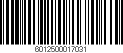 Código de barras (EAN, GTIN, SKU, ISBN): '6012500017031'