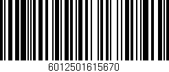 Código de barras (EAN, GTIN, SKU, ISBN): '6012501615670'