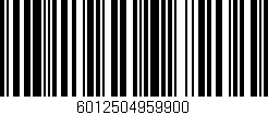 Código de barras (EAN, GTIN, SKU, ISBN): '6012504959900'