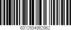 Código de barras (EAN, GTIN, SKU, ISBN): '6012504962962'