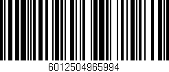 Código de barras (EAN, GTIN, SKU, ISBN): '6012504965994'