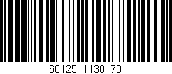Código de barras (EAN, GTIN, SKU, ISBN): '6012511130170'
