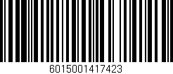 Código de barras (EAN, GTIN, SKU, ISBN): '6015001417423'