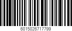 Código de barras (EAN, GTIN, SKU, ISBN): '6015026717799'