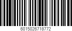 Código de barras (EAN, GTIN, SKU, ISBN): '6015026718772'