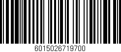 Código de barras (EAN, GTIN, SKU, ISBN): '6015026719700'