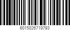 Código de barras (EAN, GTIN, SKU, ISBN): '6015026719793'