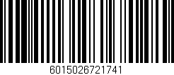 Código de barras (EAN, GTIN, SKU, ISBN): '6015026721741'
