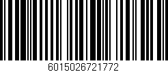 Código de barras (EAN, GTIN, SKU, ISBN): '6015026721772'