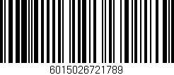 Código de barras (EAN, GTIN, SKU, ISBN): '6015026721789'