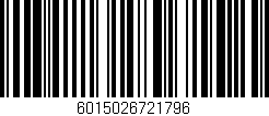 Código de barras (EAN, GTIN, SKU, ISBN): '6015026721796'
