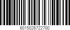 Código de barras (EAN, GTIN, SKU, ISBN): '6015026722700'