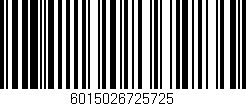 Código de barras (EAN, GTIN, SKU, ISBN): '6015026725725'