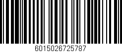 Código de barras (EAN, GTIN, SKU, ISBN): '6015026725787'