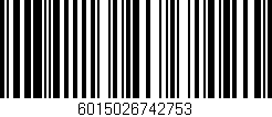 Código de barras (EAN, GTIN, SKU, ISBN): '6015026742753'